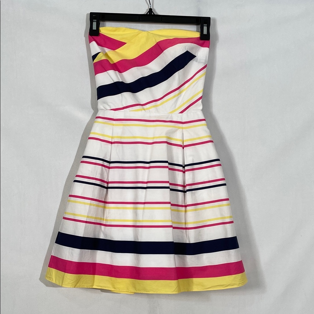Lilly Pulitzer Strapless Dress Size 0 Nautical Fishermancore EUC
